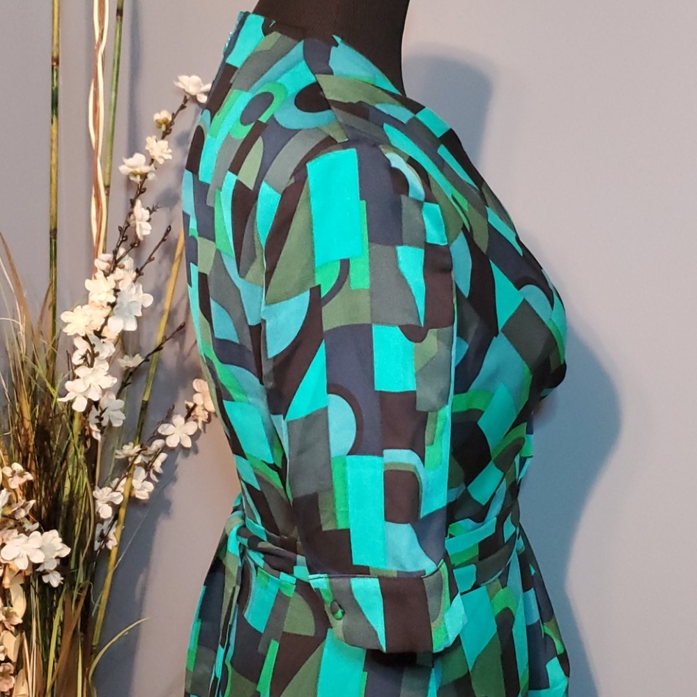 Adrianna Papell Draped Jersey Faux Wrap Dress Sz 8 - Picture 10 of 14